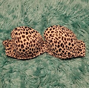 💕 VS PINK 💕 Leopard Print Strapless Bra Size 36D